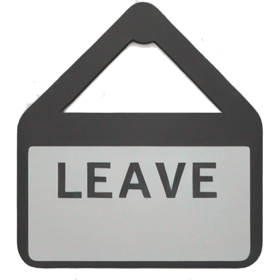 sign saying leave emoji