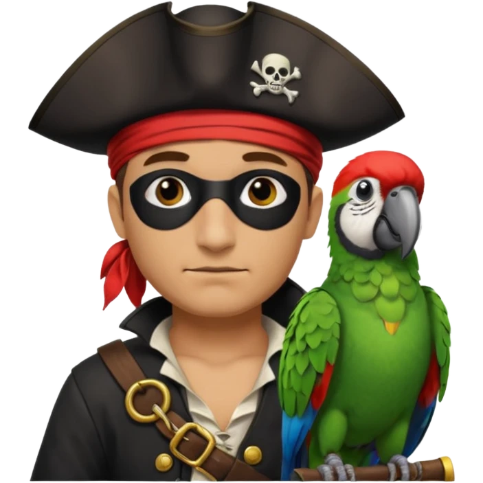 pirate and parrot emoji