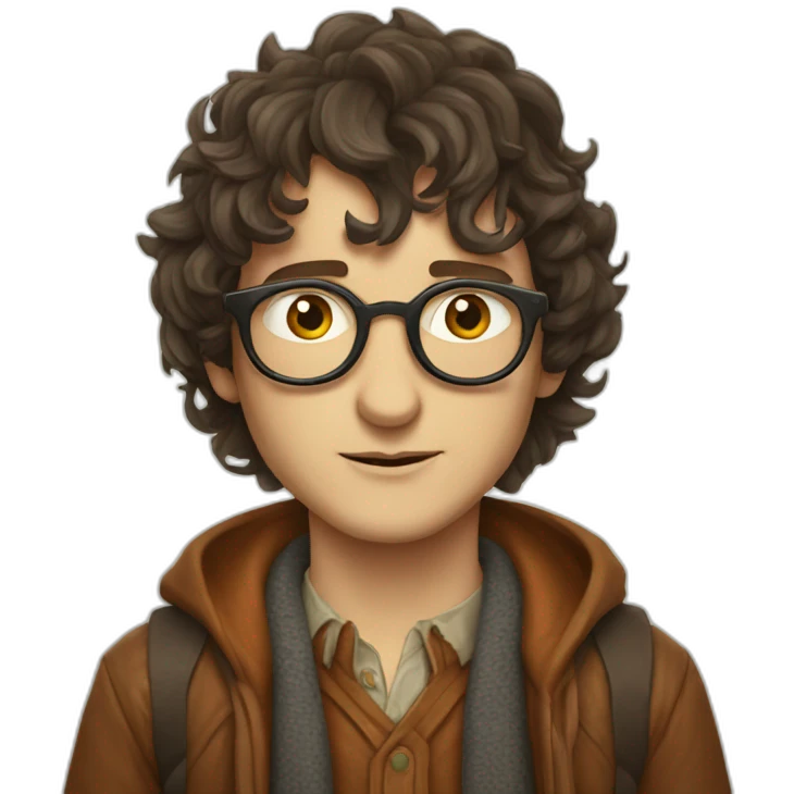 frodo as a hipster emoji