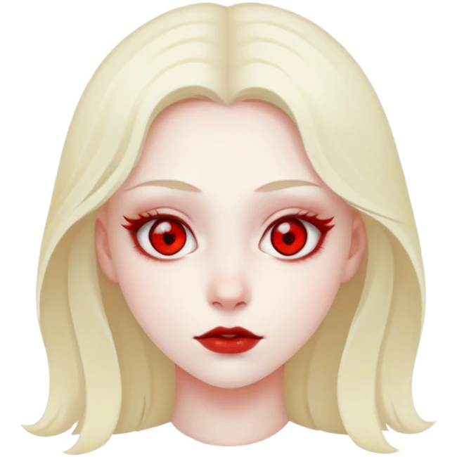 Girl with red eyes emoji