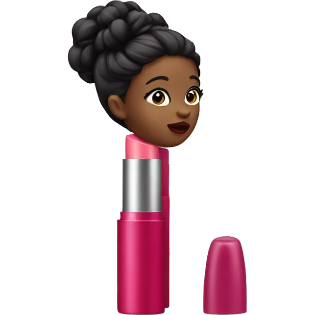 Doll with lipstick emoji