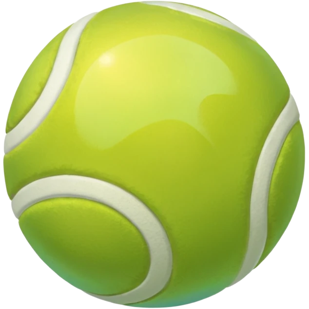 Pastel green iridescent glass crystal tennis ball emoji