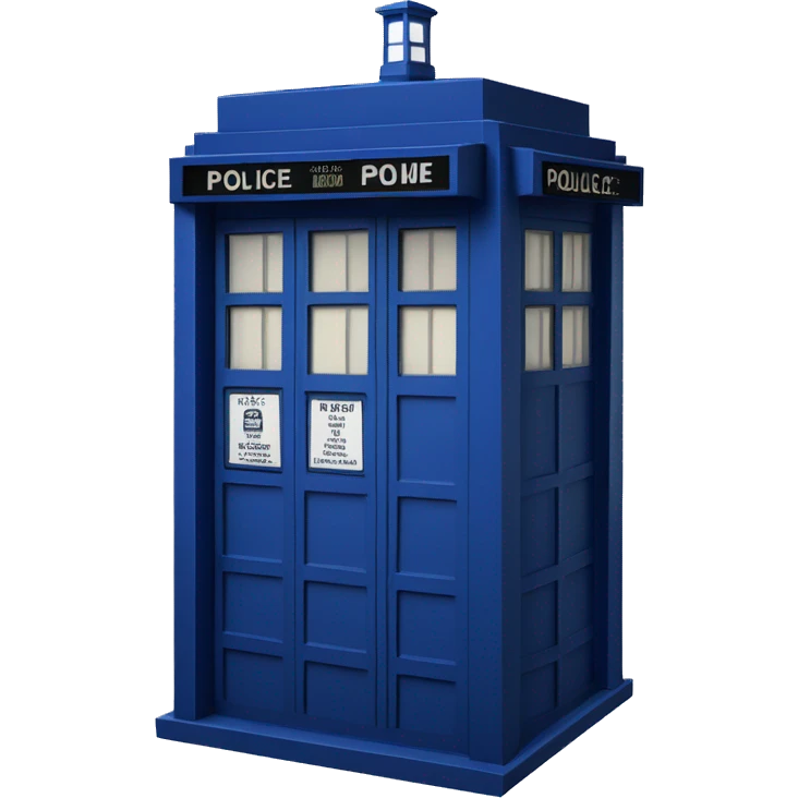 tardis the blue telephone police box emoji