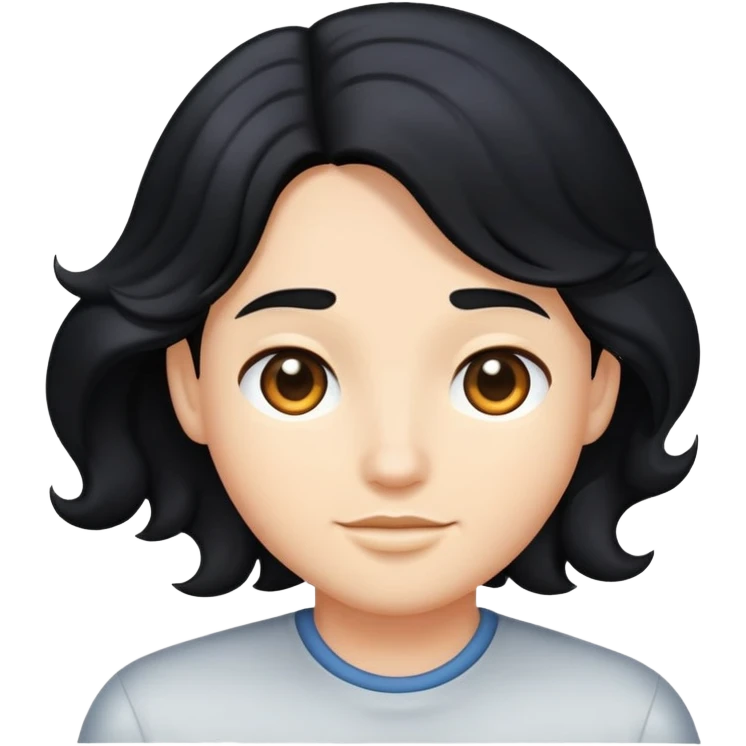 شعر اسود  emoji