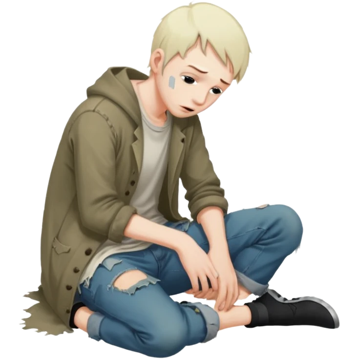 A guy begging on his hands and knees emoji