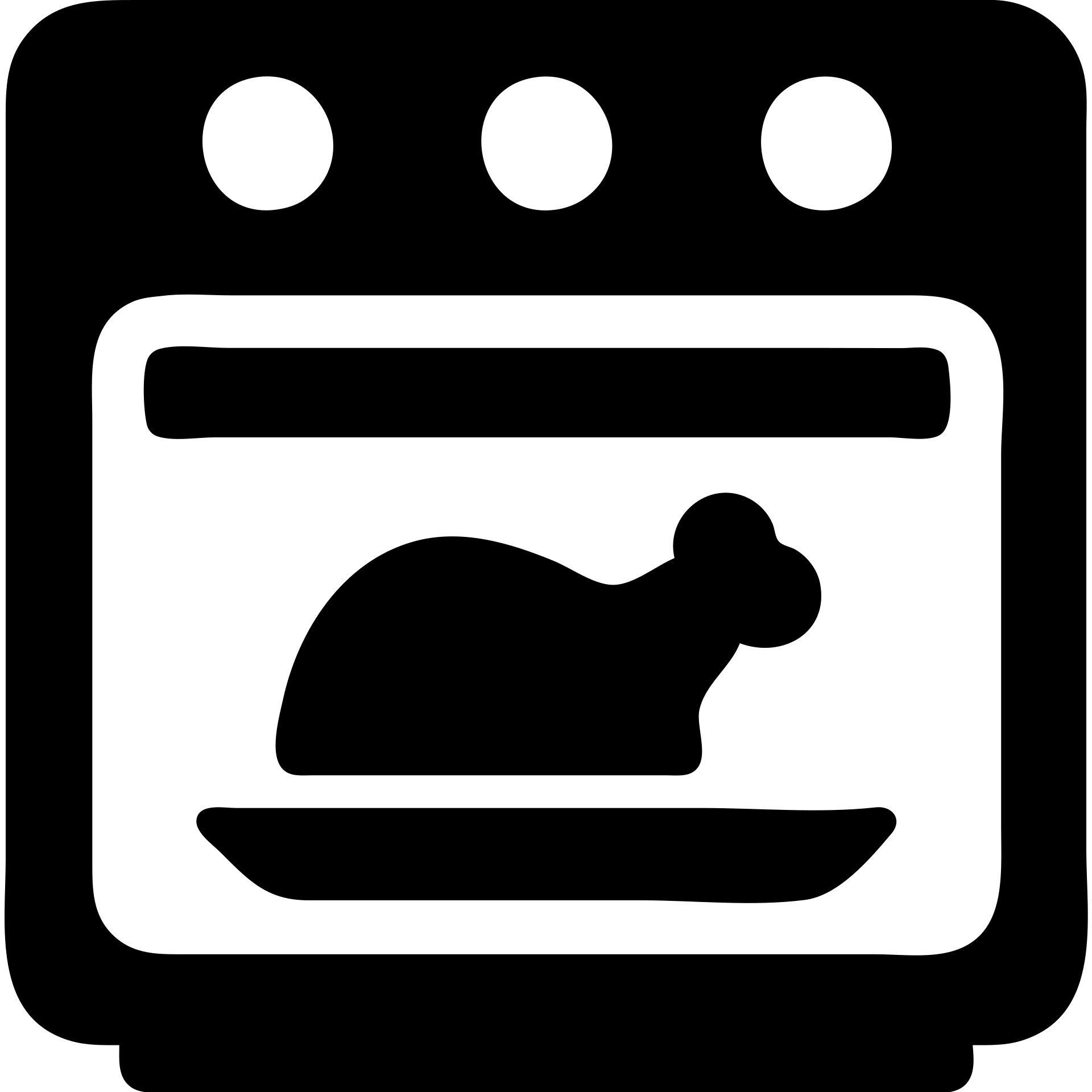 oven solid filled icon with food inside emoji