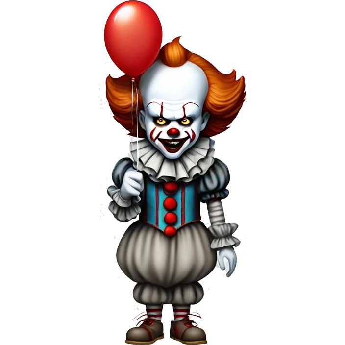 Pennywise the clown holding a balloon emoji