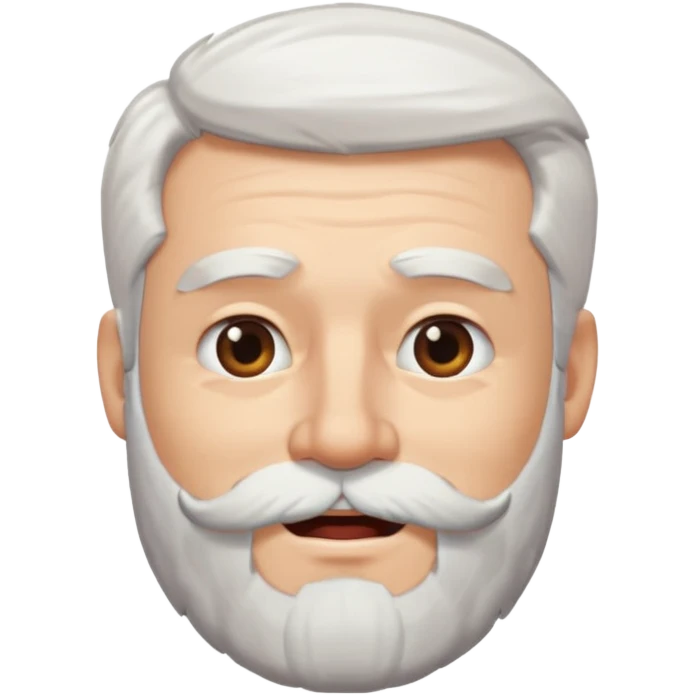 white-haired man with a beard, winking emoji