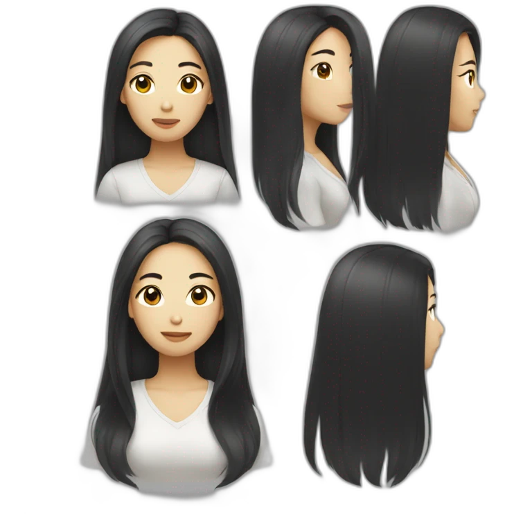 asian-female-artist-long-hair emoji
