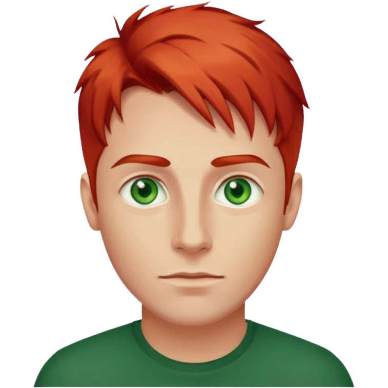 hombre de 30 anos con el pelo pelirrojo y ojos verdes emoji