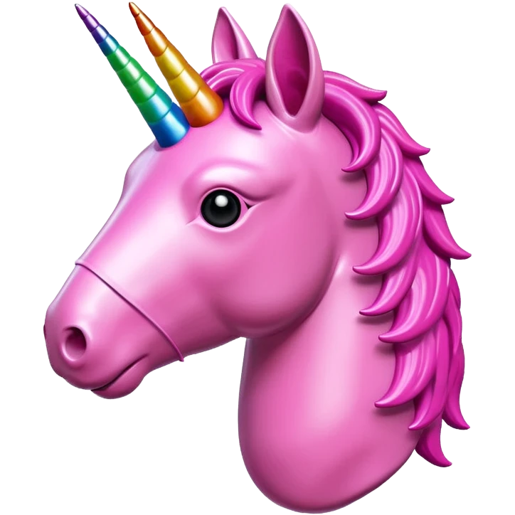   jeff koons style art pink meat  unicorn pinata  emoji