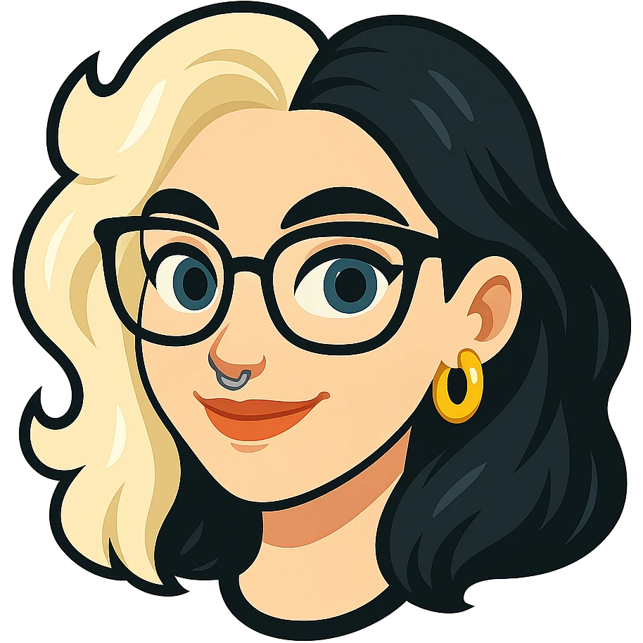 Telegram channel avatar for news about updates to the Diana bot, featuring a stylized logo or mascot, clean and modern design, transparent background, no outlines, simple and recognizable, with glasses. The style should be similar to the Telegram sticker style with white background and bold, clean lines. emoji