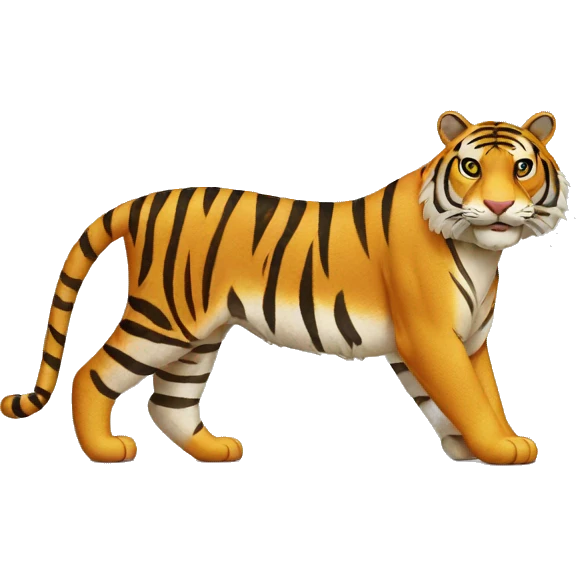 Tiger whit letter (J) on top emoji