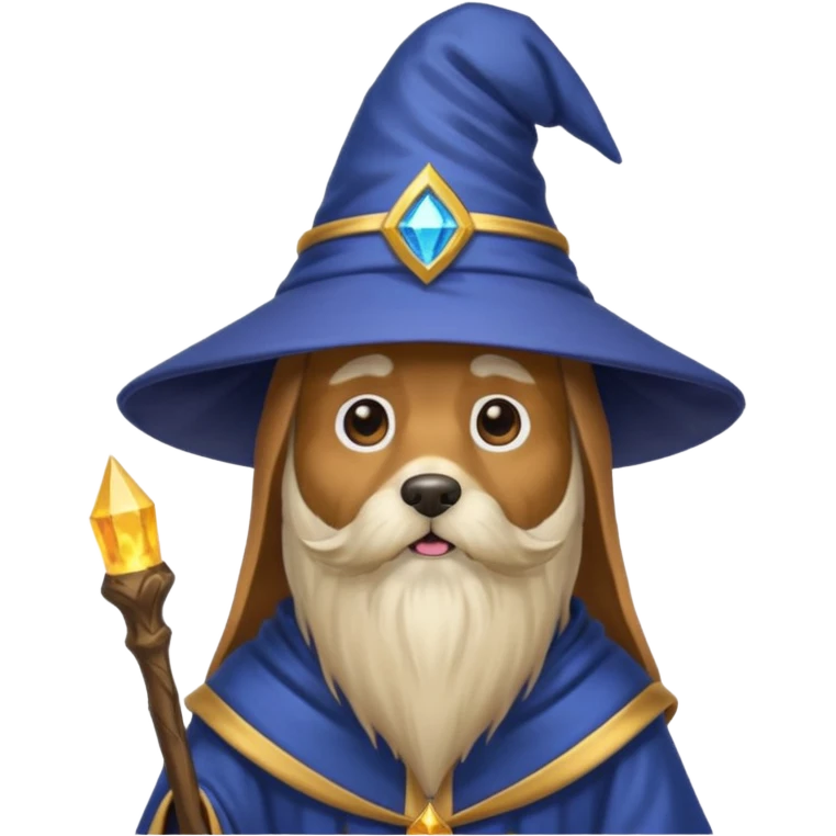 Dog wizard emoji