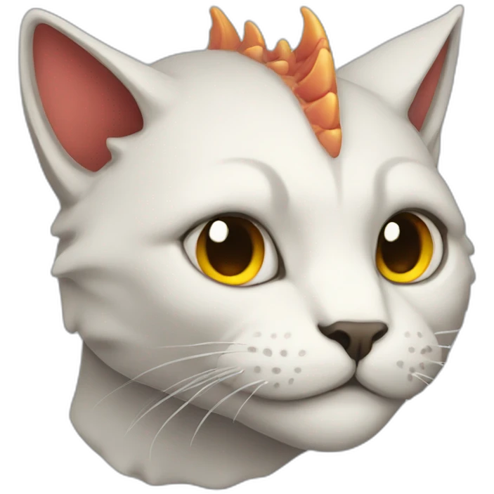 A cat with a dragon's head emoji