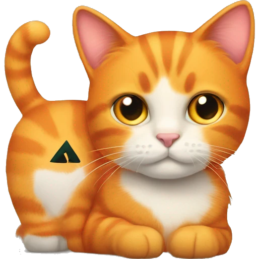 Big orange cat AND small tricolour kitty emoji