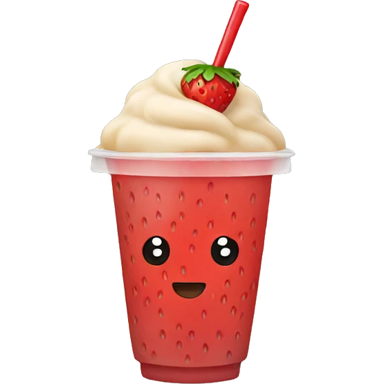 boba with a strawberry on top emoji