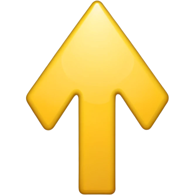 Yellow colour up arrow  emoji