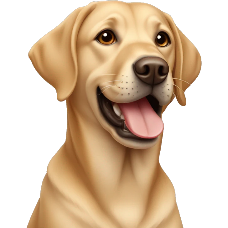 Light brown Labrador with the toy in his mouth  emoji