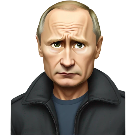 sad putin photorealistic serious emoji