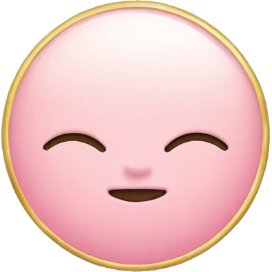 Baby pink moon with gold heart  emoji