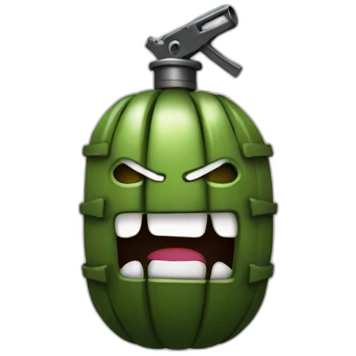 grenade face emoji