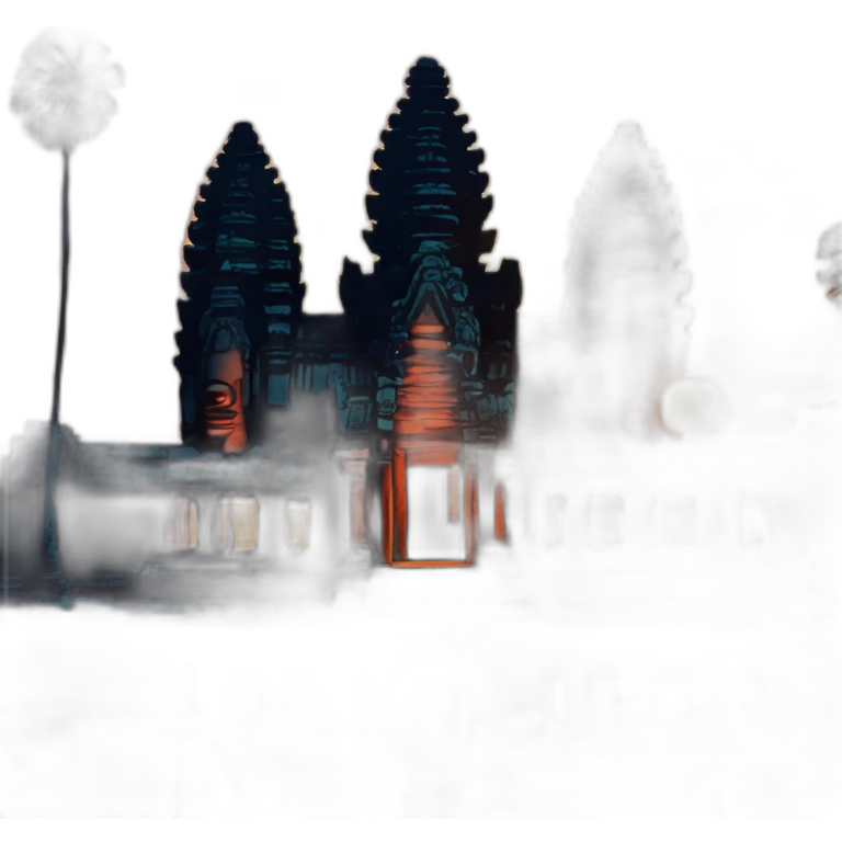 Angkor watt cambodia sunset emoji