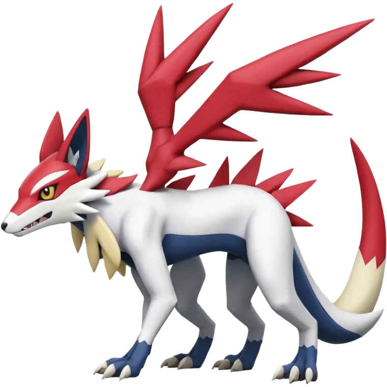 Zeraora-Lombax-Sergal-Zangoose-Cyclizar-Genesect-Pokémon, full body emoji