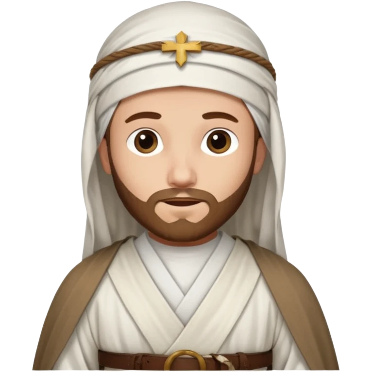 Jerusalem man in Jesus-era attire, robe, belt, and headscarf emoji