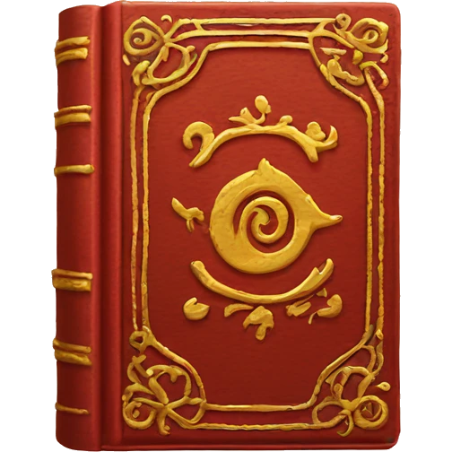 Old golden and red book emoji