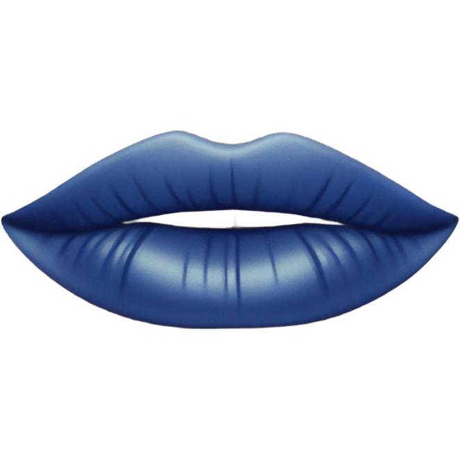 Blue lipstick emoji