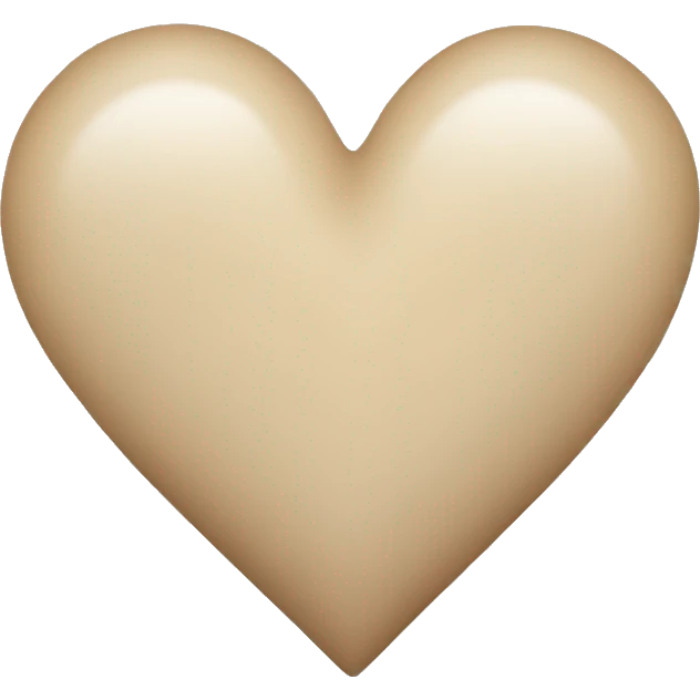Beige heart emoji