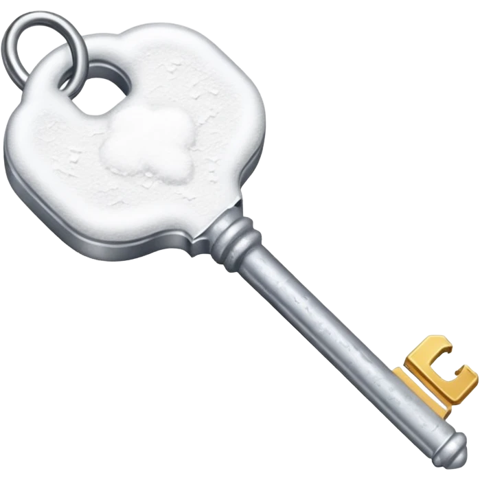 white powder on a key emoji