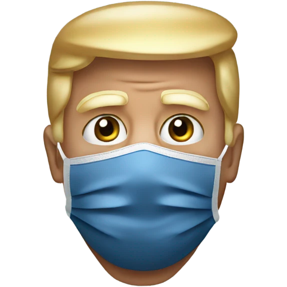 Trump wearing face mask  emoji