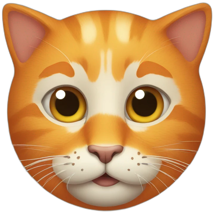 big orange cat comic style emoji