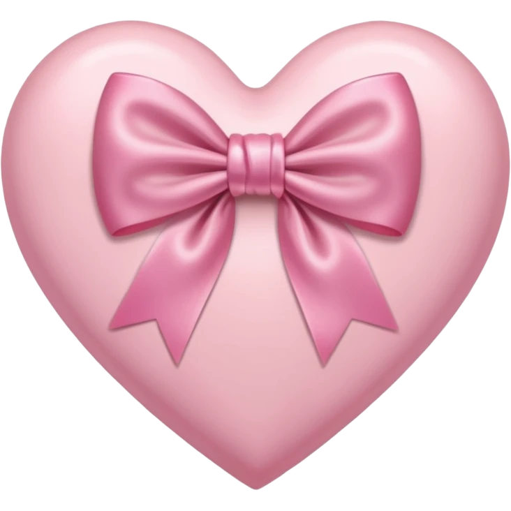 Light Pink heart with bow emoji