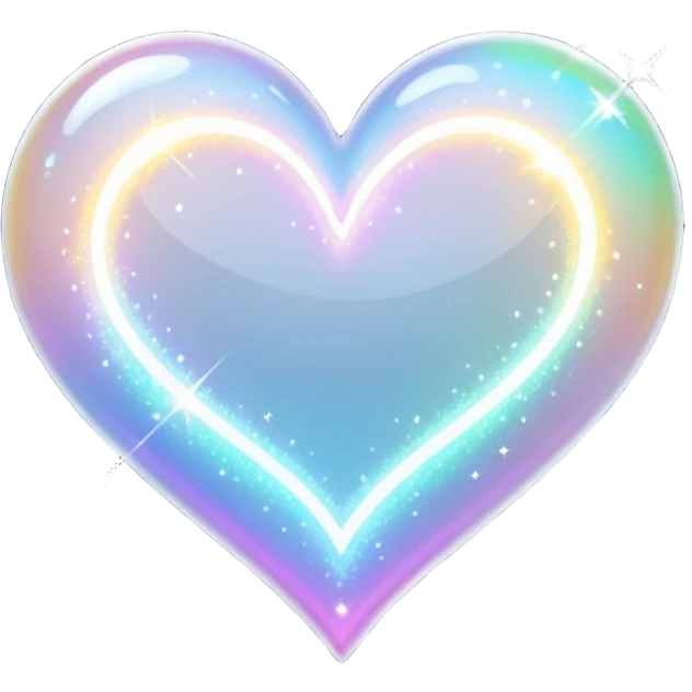 white heart with sparkle trail emoji