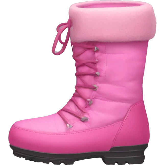 Pink moon boots  emoji