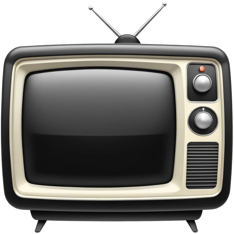 retro TV with static emoji