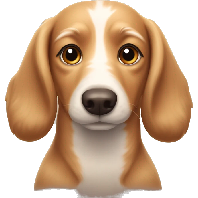 Fluffy wiener dog ￼ emoji