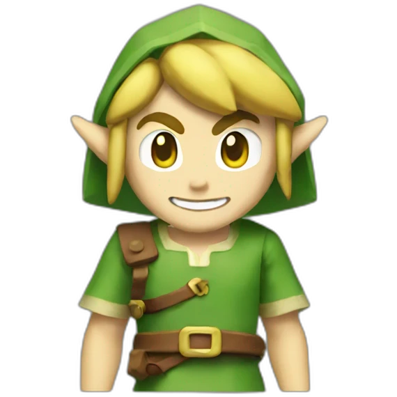 Link from the legend of zelda smiling  emoji
