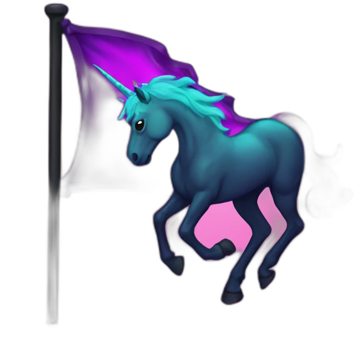 pirate flag neon unicorn emoji