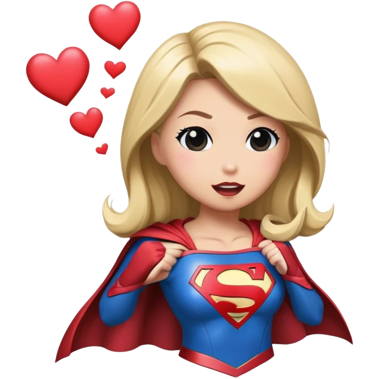 Black burble supergirl in love  emoji