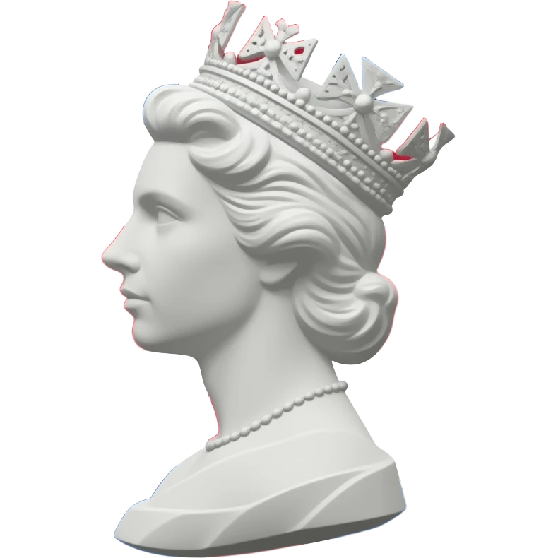 British postage stamp with Union Jack with royal silhouette emoji