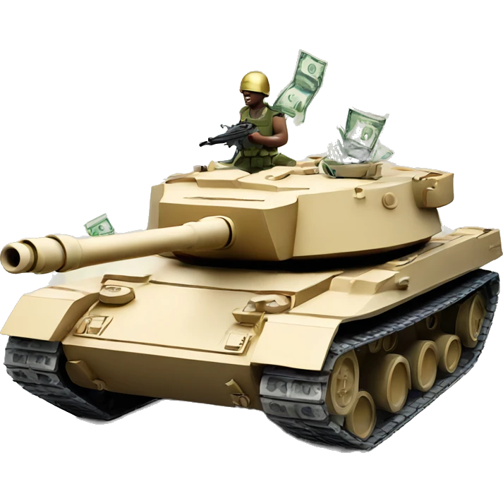 Tank shooting Money  emoji