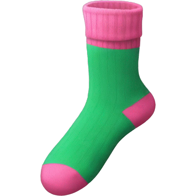 Green pink socks emoji