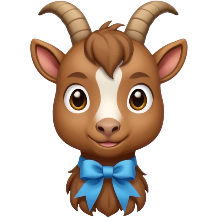 brown goat with ribbon pookie emoji