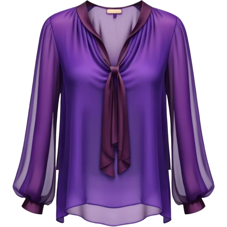 Dark purple and plum translucent womens blouse emoji