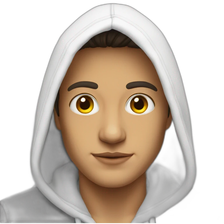 white hoodie front emoji