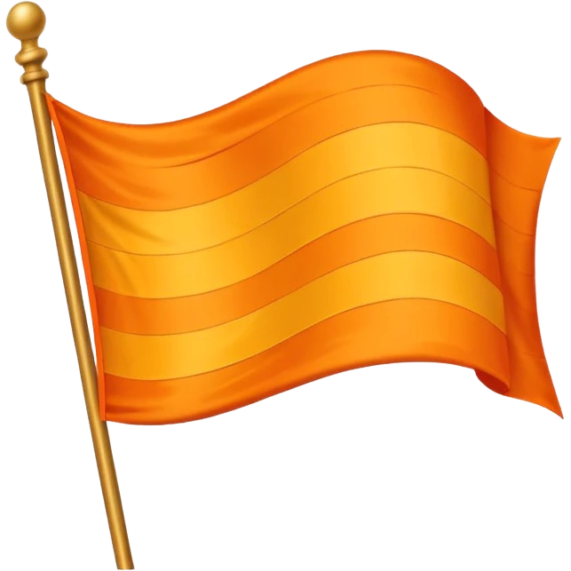 Solid Orange Color wavy flag emoji